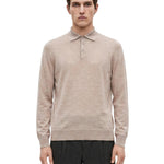 Polo in cotone grigio chiaro 
