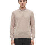 Polo in cotone grigio chiaro 