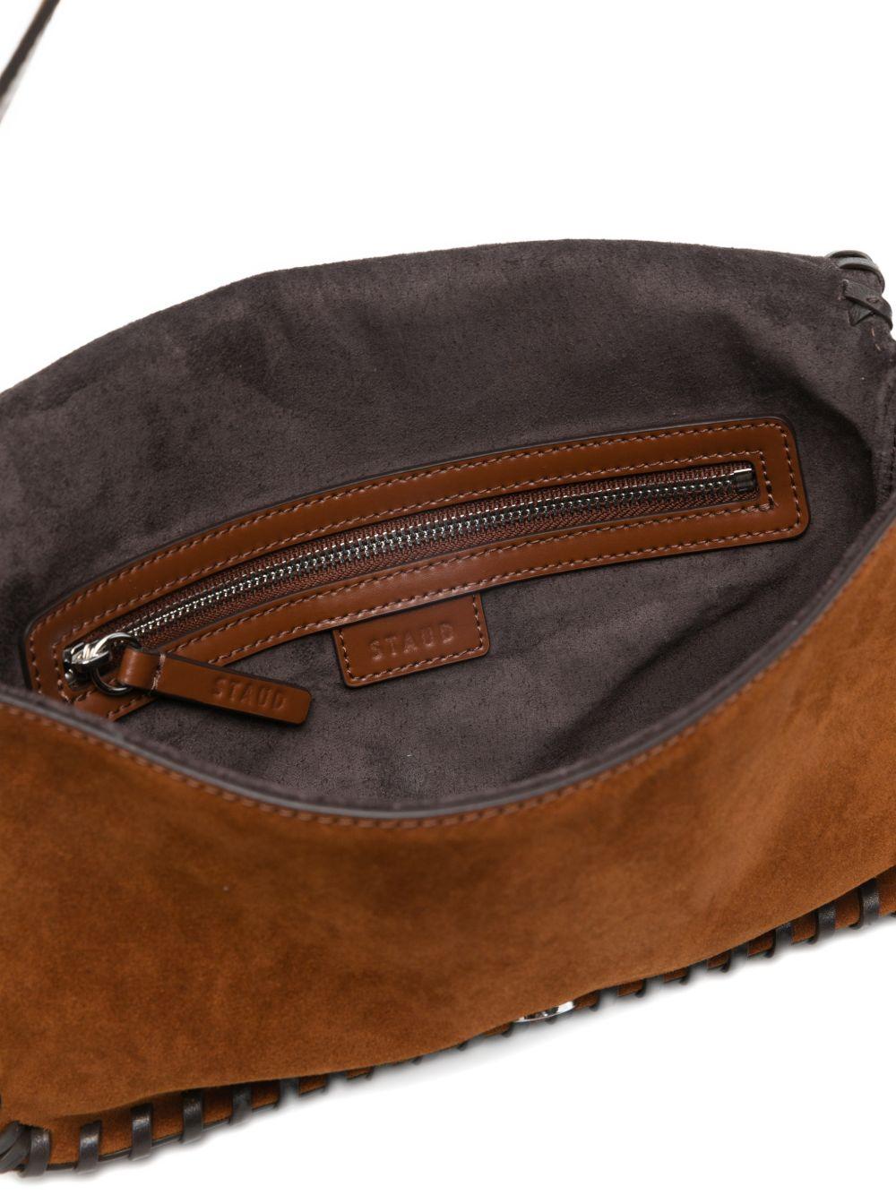 Borsa a spalla Harlow in marrone Staud - donna 