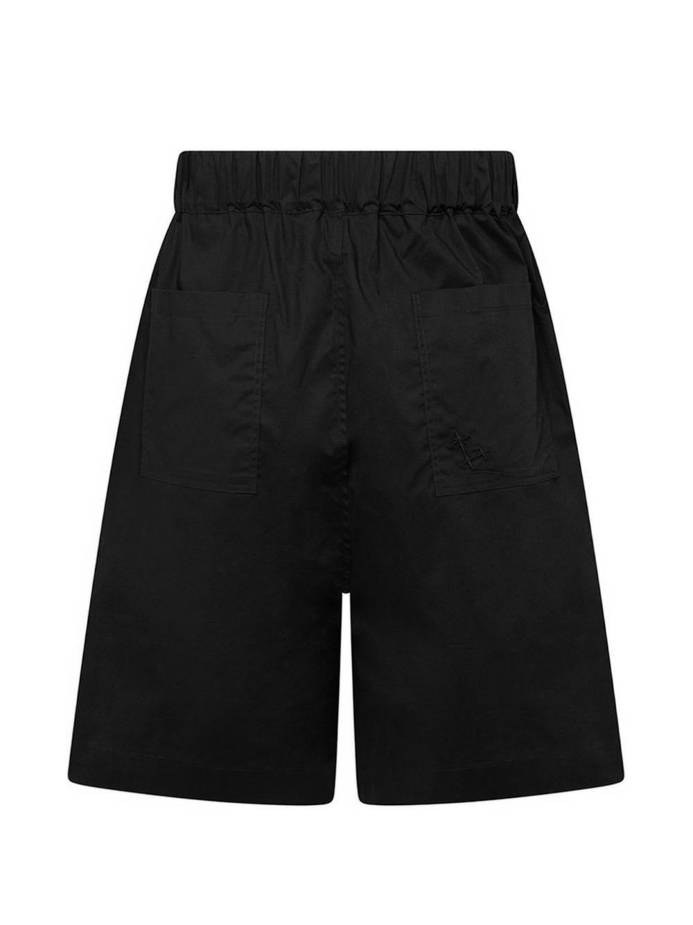 Shorts con vita elasticizzata e tasche in nero Laneus - uomo 