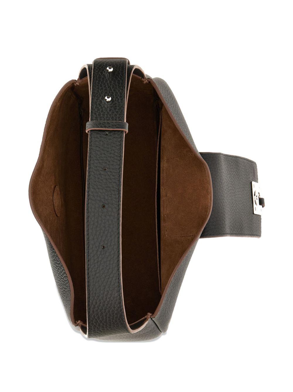 Borsa a spalla con nappa visnu in nero Hogan - donna 