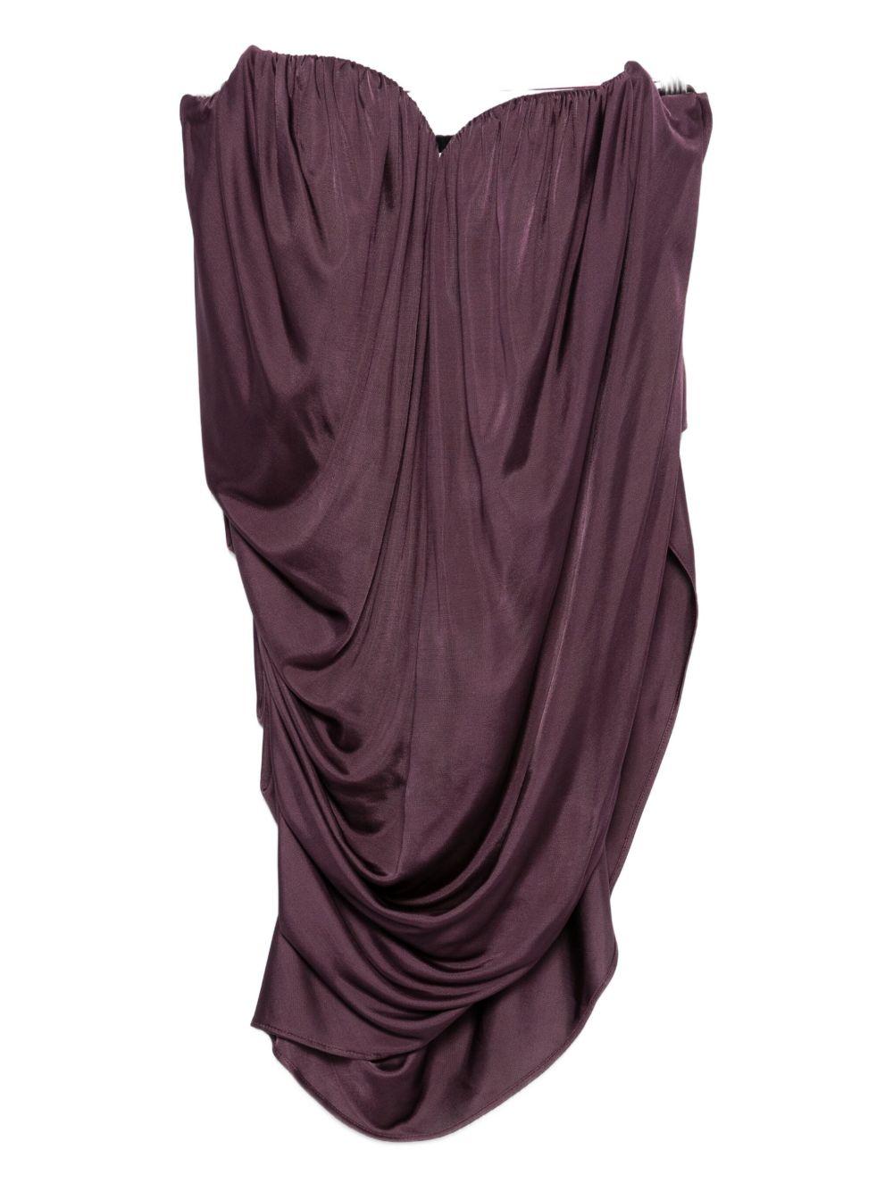 Top con ruches in viola Giuseppe di morabito - donna 