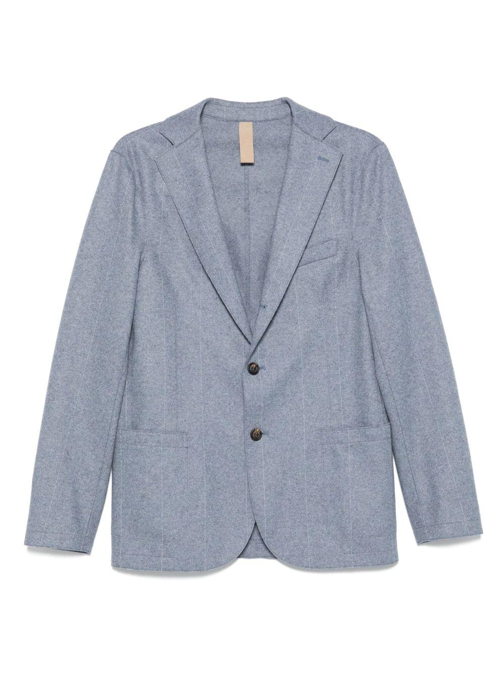 Blazer gessato in blu Eleventy - uomo 
