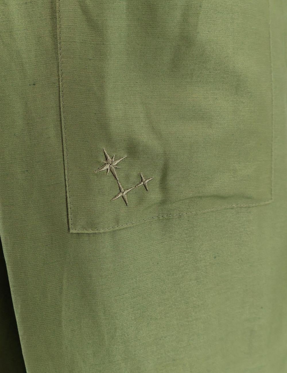 Pantaloni con vita elasticizzata in verde Laneus - uomo 
