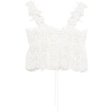 Top con lacci in pizzo in bianco Maurizio - donna 