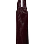 Abito nessa con spacco in pelle in bordeaux The new arrivals ilkyaz ozel - donna 
