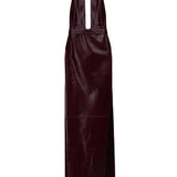 Abito nessa con spacco in pelle in bordeaux The new arrivals ilkyaz ozel - donna 