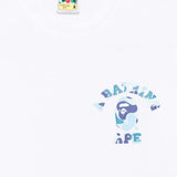 T-shirt con logo in bianco A bathing ape - uomo 