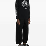T-shirt a manica lunga stampata in nero Simone rocha - uomo 