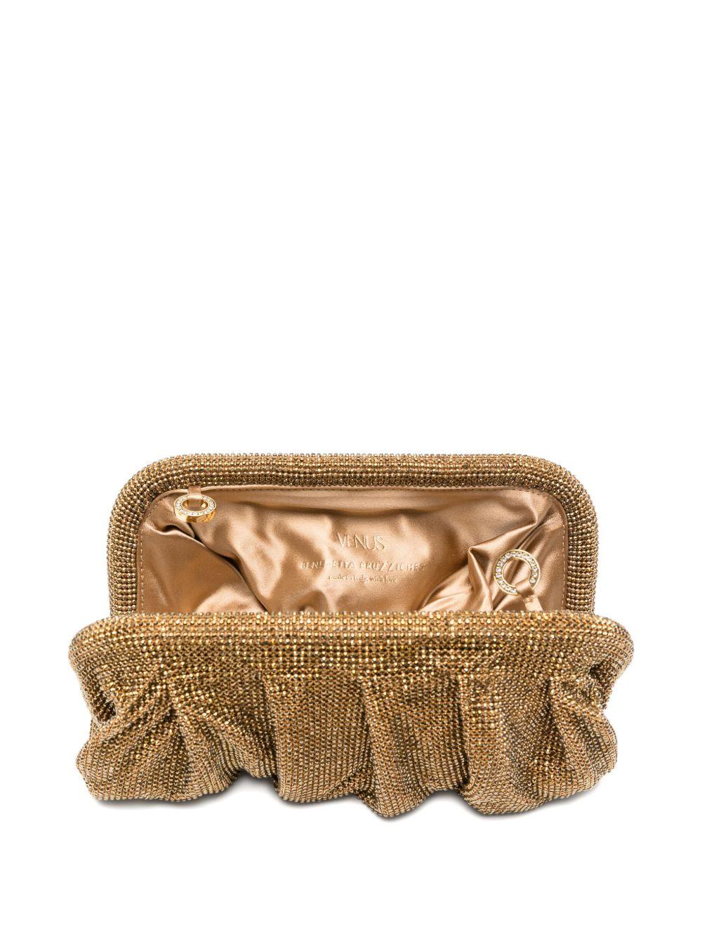 Clutch Venus con cristalli in oro Benedetta Bruzziches - donna 