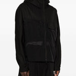 Giacca con cappuccio e zip in nero Y-3 - uomo 