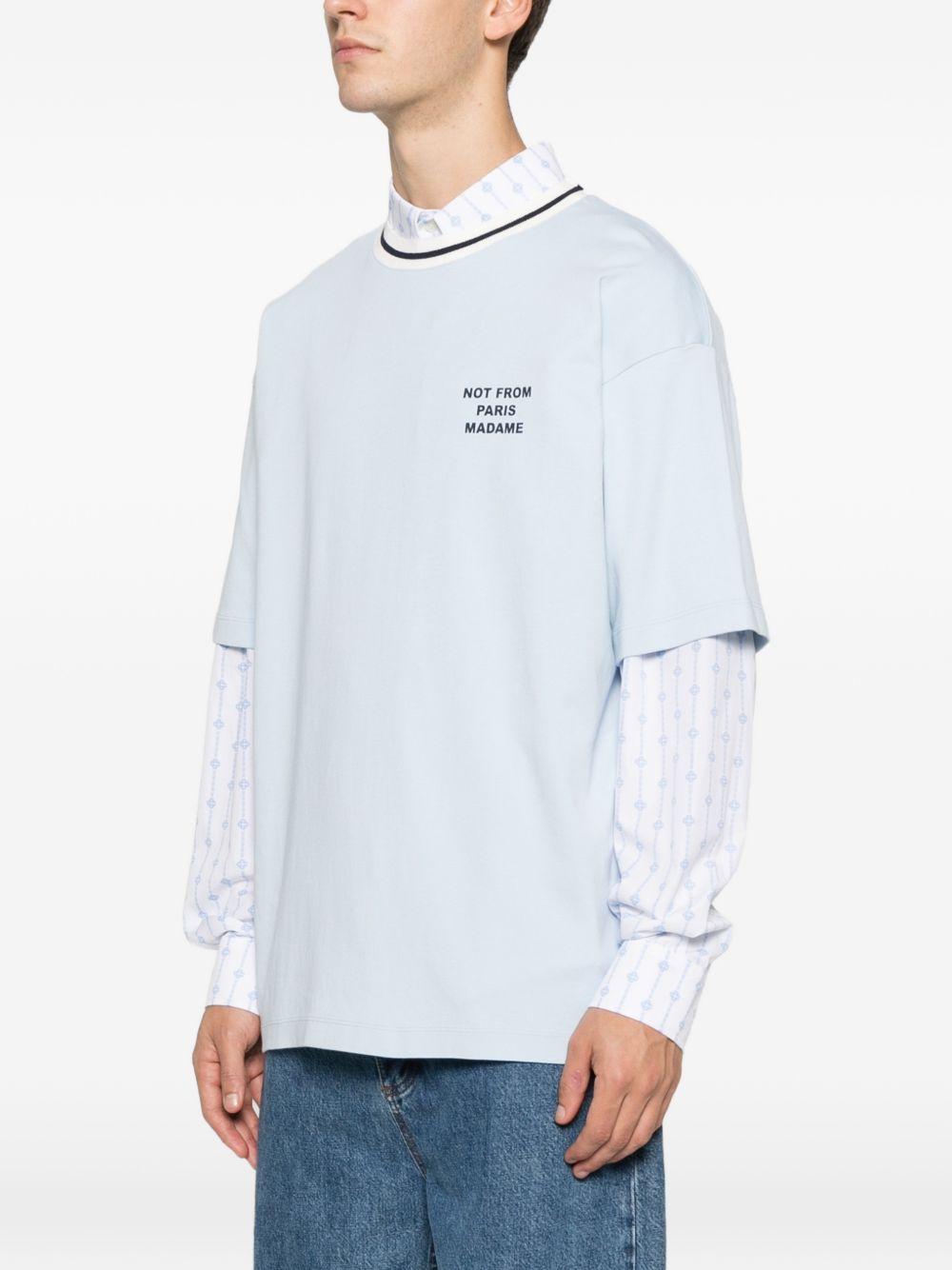 T-shirt girocollo in azzurro Drole de monsieur - uomo 