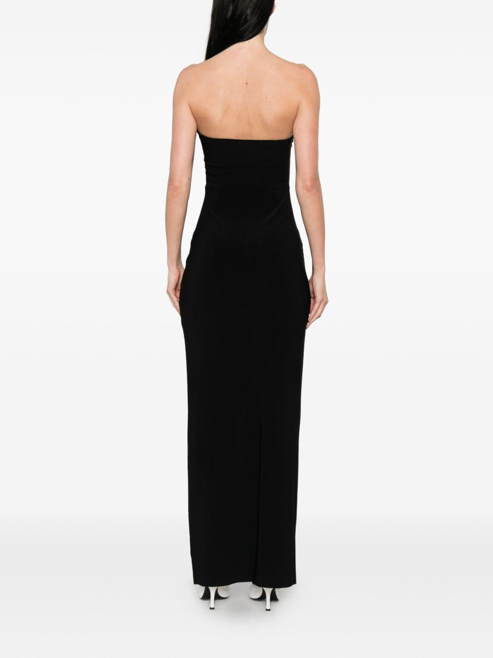 Abito maxi a tubino in nero Norma kamali - donna 