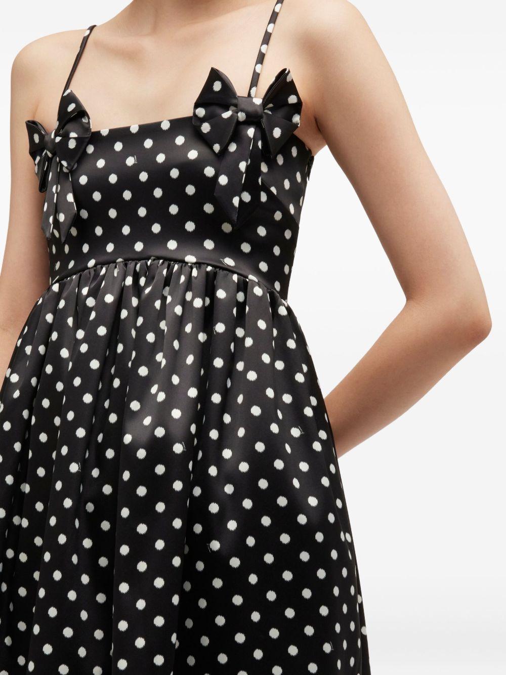 Abito mini a pois in nero Ganni - donna 