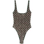 Costume da bagno con paillettes in verde e rosa Oséree - donna 