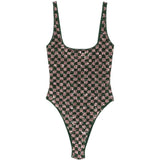 Costume da bagno con paillettes in verde e rosa Oséree - donna 