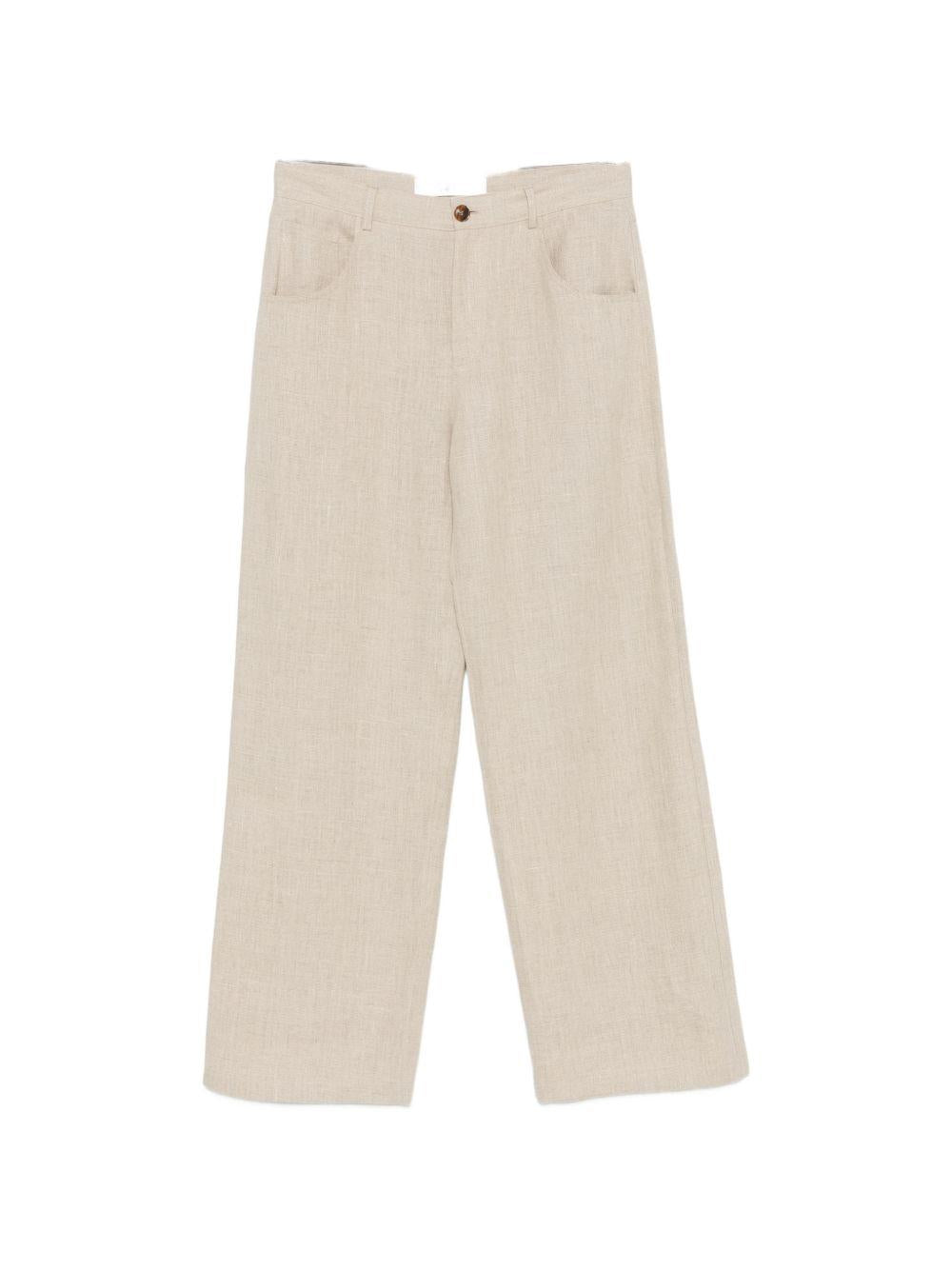 Pantaloni a gamba larga arno in beige Sefr - uomo 