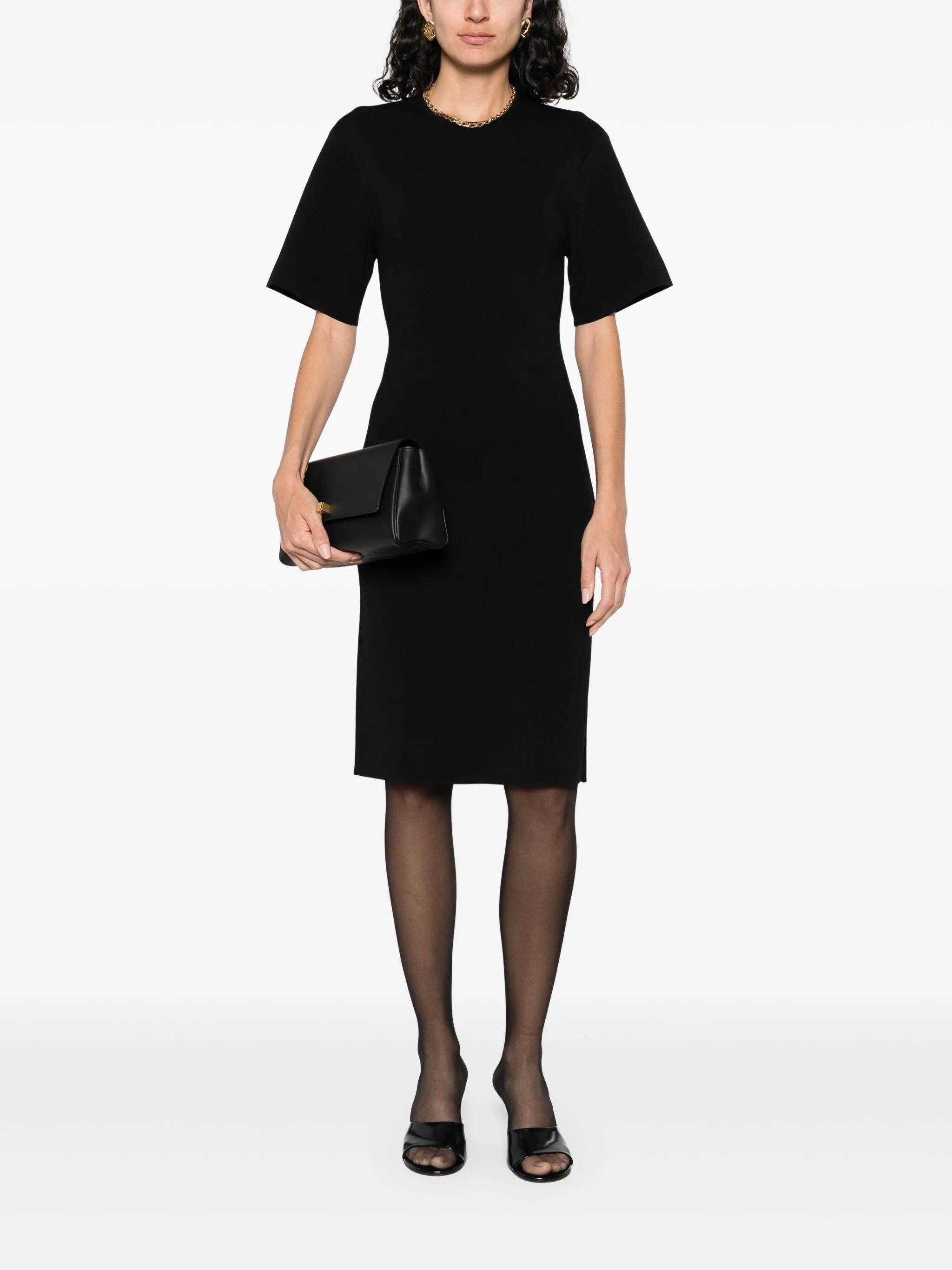 Abito midi in maglia fine in nero Toteme - donna 