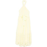 Abito midi con scollo all-americana in giallo Elie saab - donna 