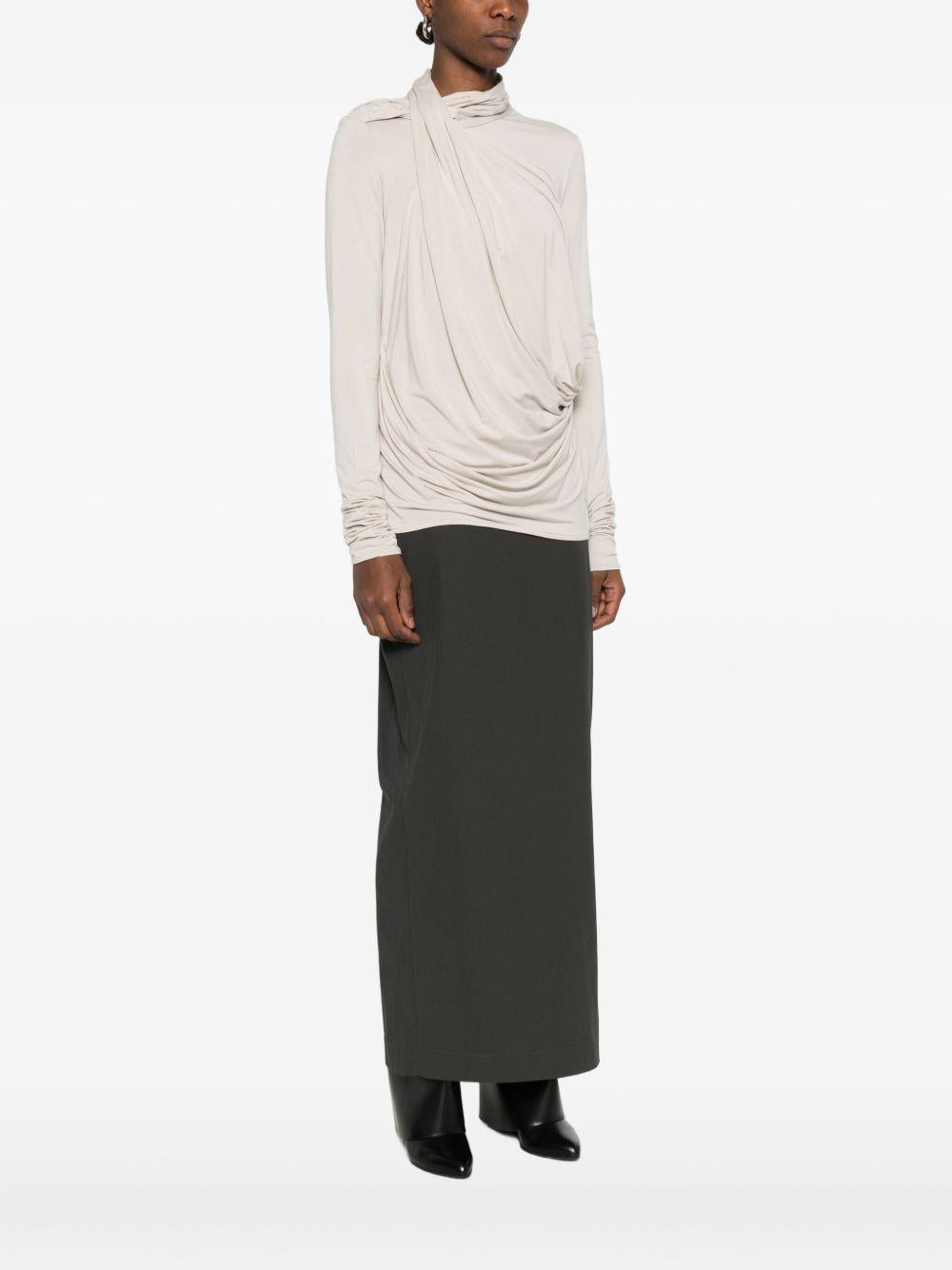 Top drappeggiato in grigio Entire studios - donna 