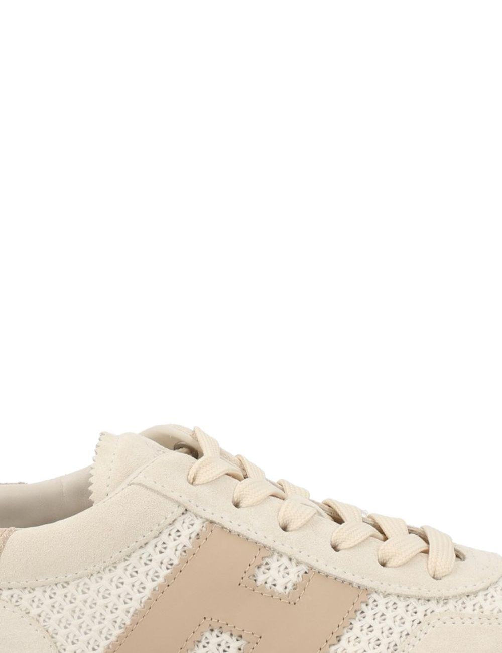 Sneakers con logo in beige chiaro Hogan - donna 