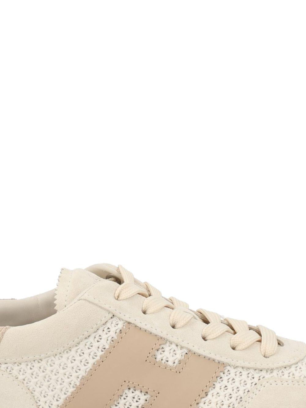 Sneakers con logo in beige chiaro Hogan - donna 
