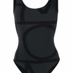 Costume intero con stampa in nero - toteme - donna 