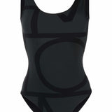 Costume intero con stampa in nero - toteme - donna 