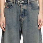 Jeans a vita bassa e gamba larga in blu Diesel - donna 