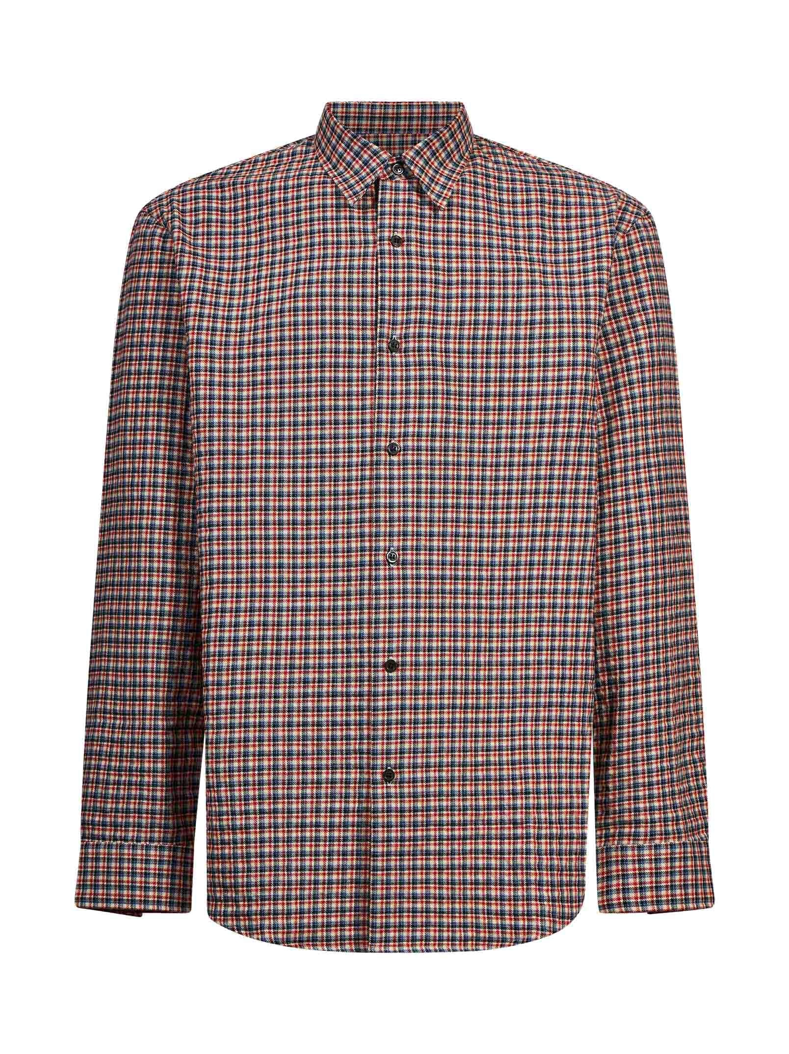 Camicia in cotone check multicolor 