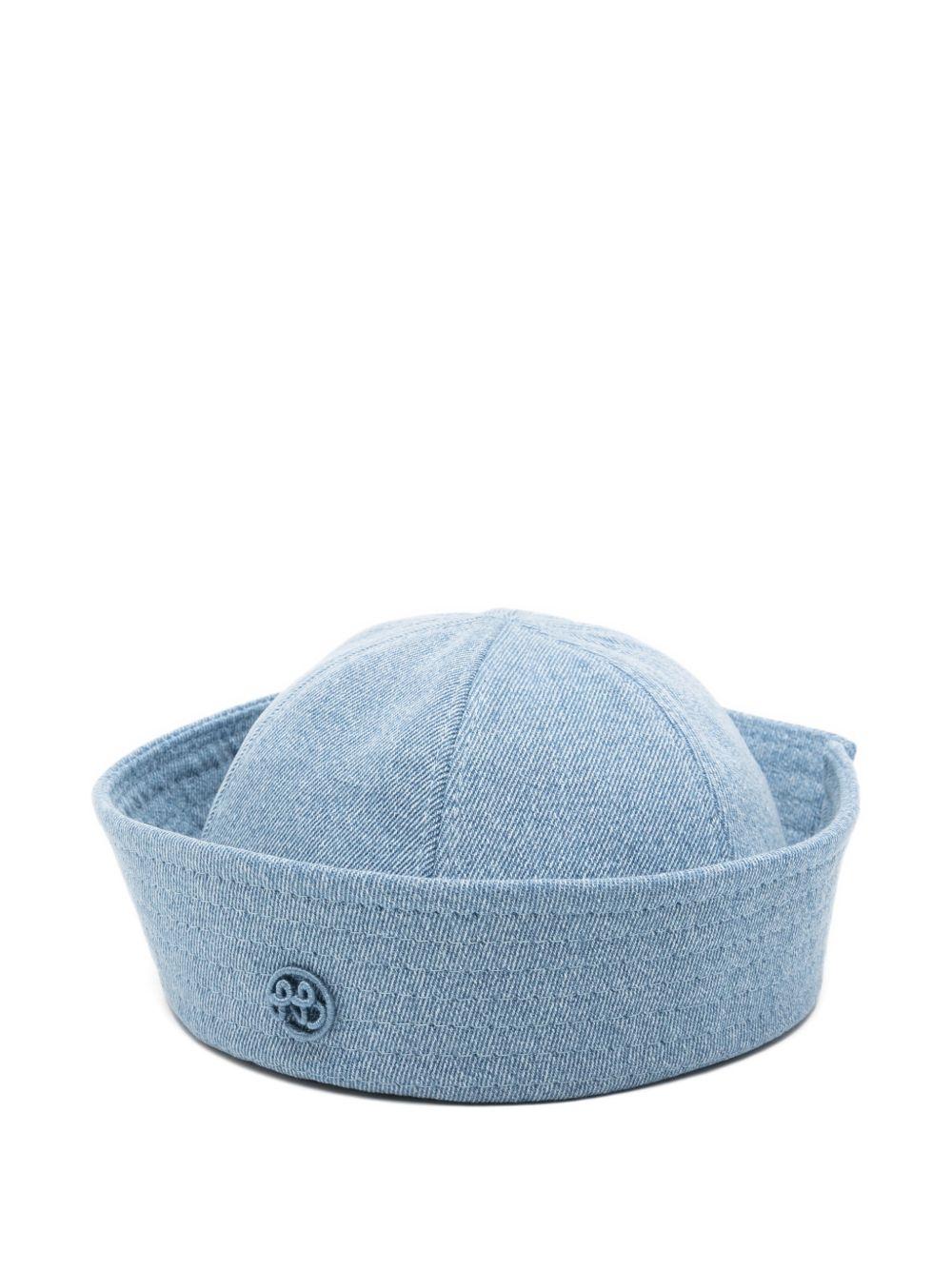 Cappello da marinaio in denim con logo RB ricamato in blu Ruslan baginskiy - donna 