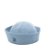 Cappello da marinaio in denim con logo RB ricamato in blu Ruslan baginskiy - donna 