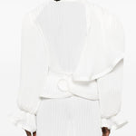 Blusa con rushes in bianco Rowen rose - donna 