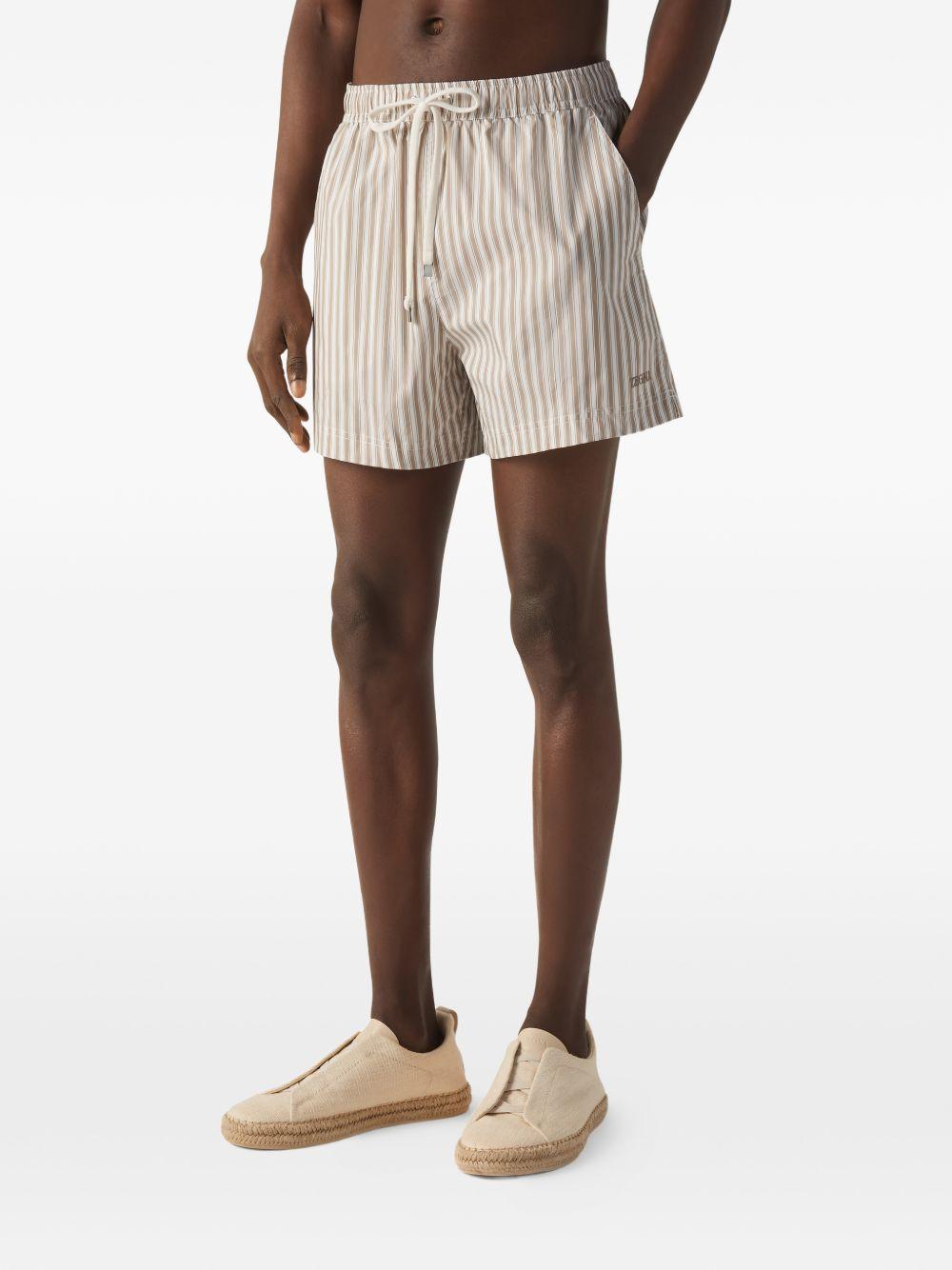 Costume da bagno a righe  in beige Zegna - uomo 