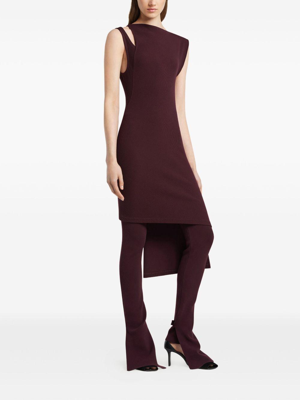 Abito midi asimmetrico in viola Courrèges - donna 