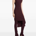 Abito midi asimmetrico in viola Courrèges - donna 