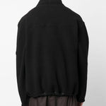 Felpa in pile a collo alto in nero Rains - uomo 