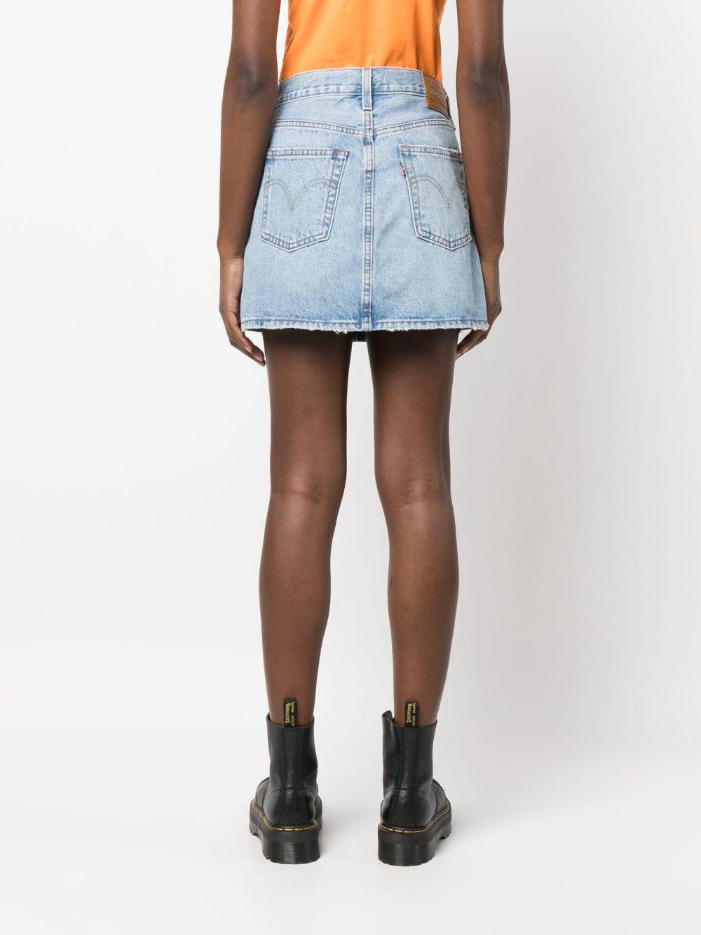 Gonna in denim a vita media in blu Levi's - donna 