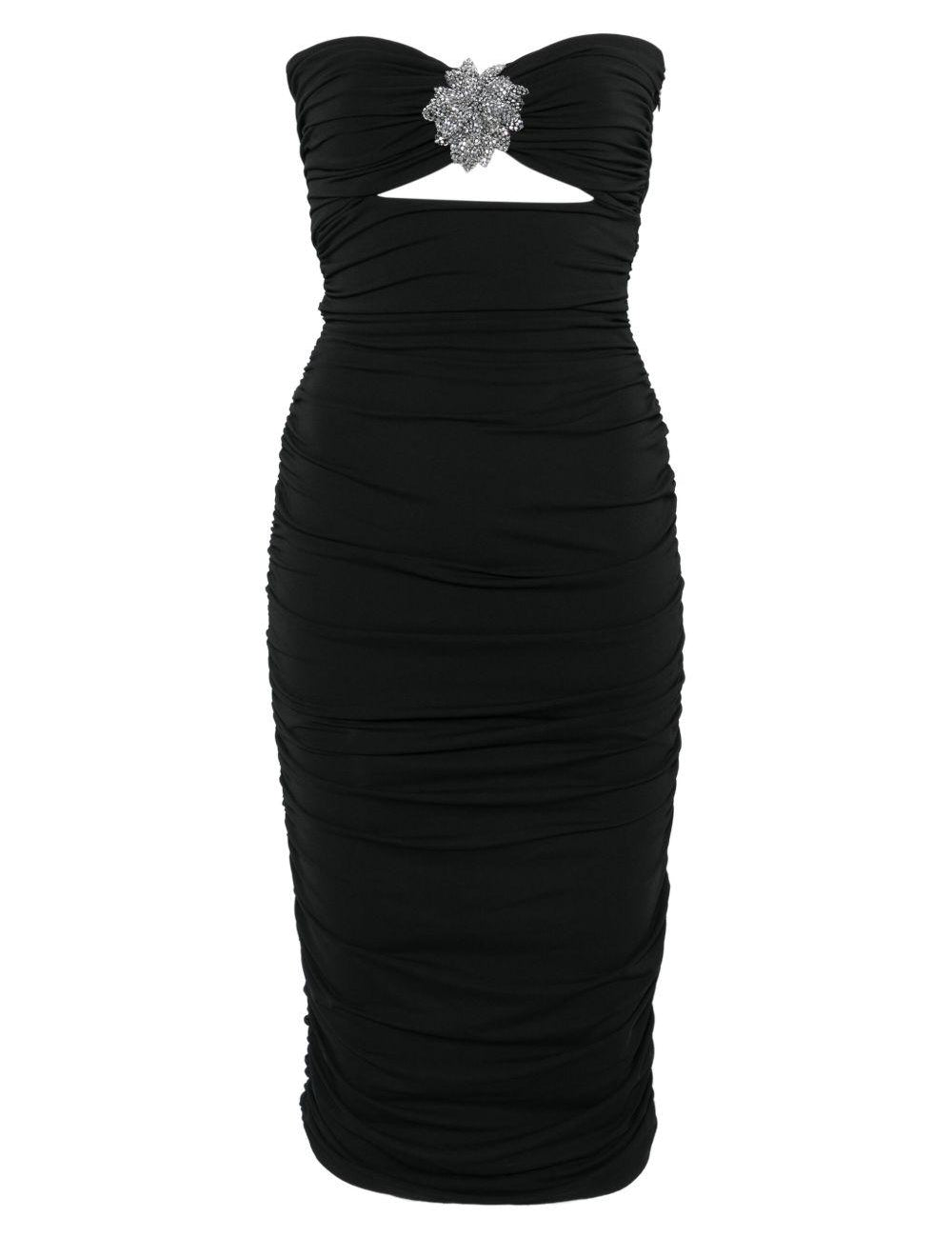 Abito con dettaglio cut-out in nero Amen - donna 