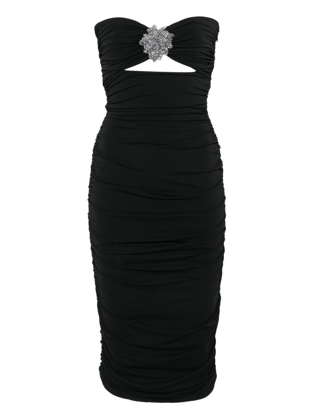 Abito con dettaglio cut-out in nero Amen - donna 
