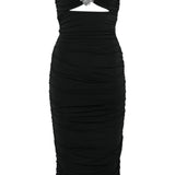 Abito con dettaglio cut-out in nero Amen - donna 