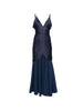Abito lungo con frange in blu Bless - donna