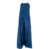 Abito con scollo decorato con perline Aster in blu 