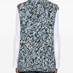 Gilet in maglia fantasia in bianco e nero Ganni - donna 
