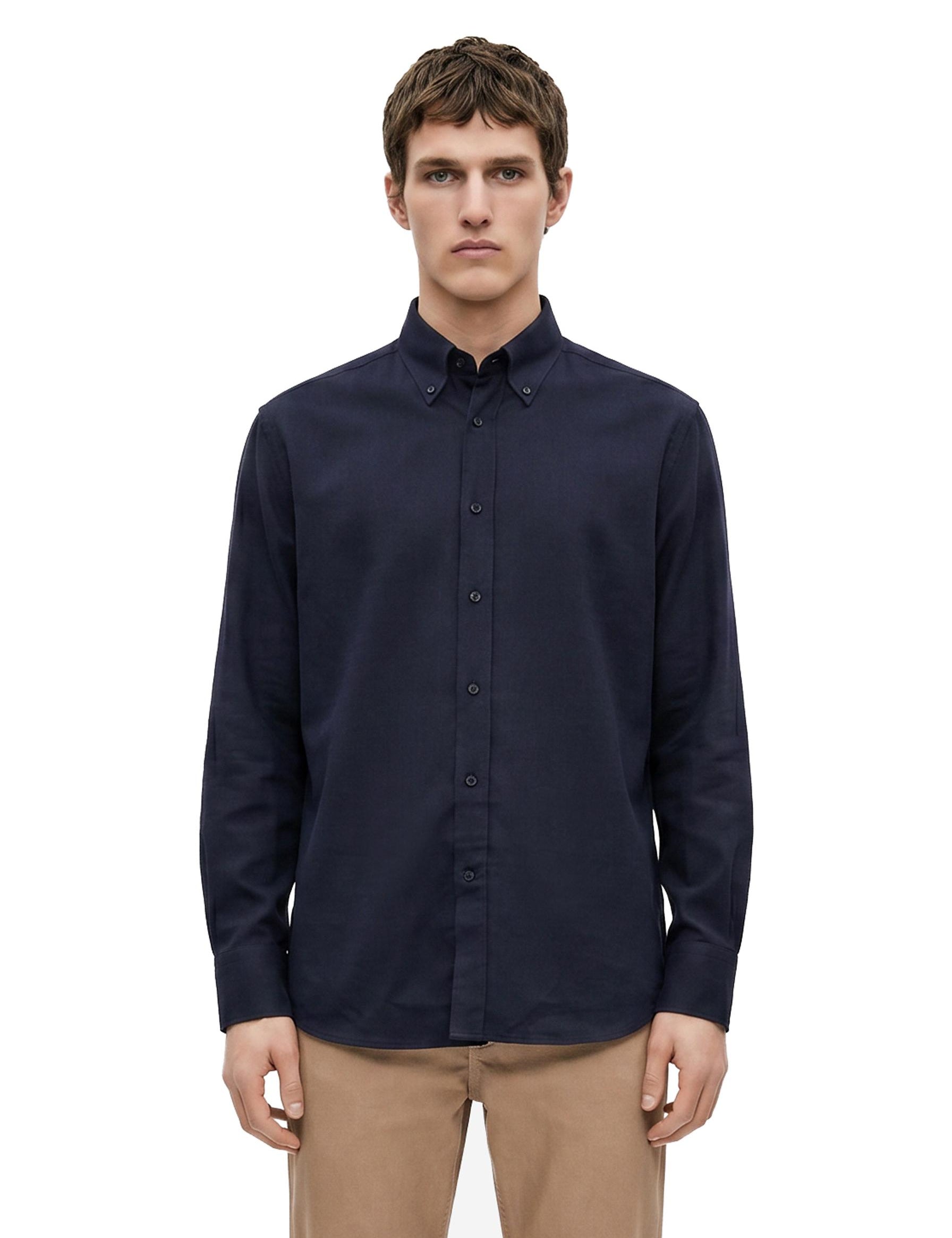 Camicia a maniche lunghe in blu 