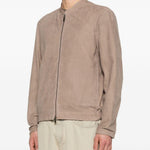 Giacca in pelle scamosciata in beige Salvatore santoro - uomo 