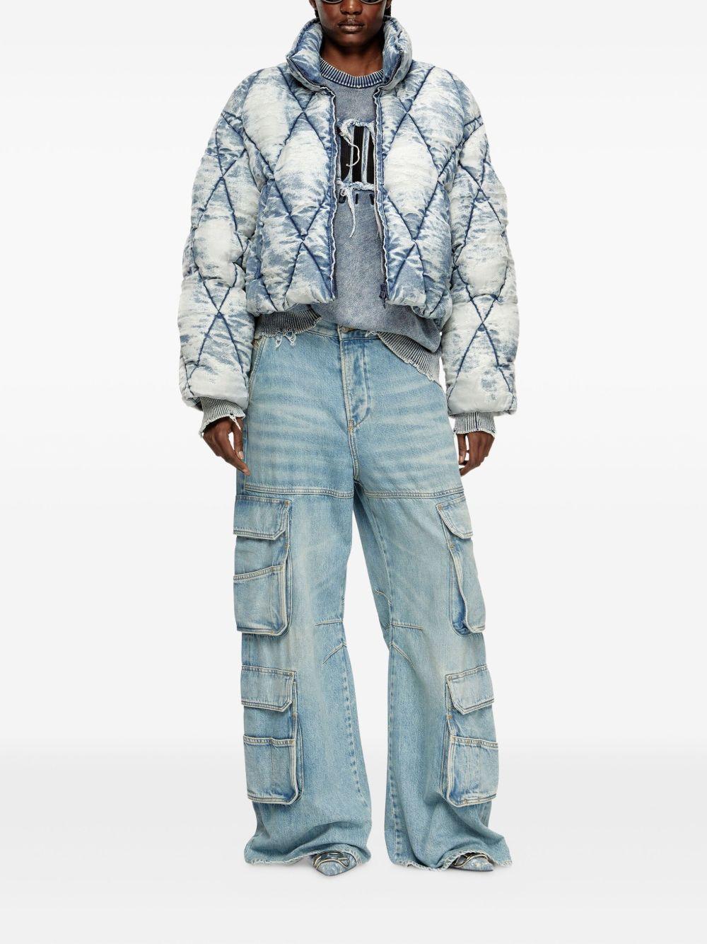 Giacca imbottita denim w-histel in celeste Diesel - donna 