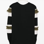 Polo a righe con ruches in bianco e nero Simone rocha - donna 