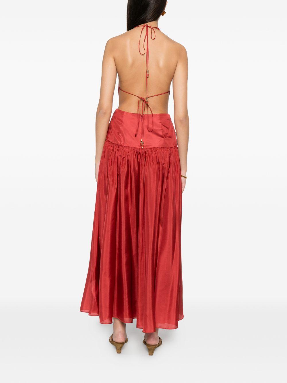 Abito lungo Indra in rosso 