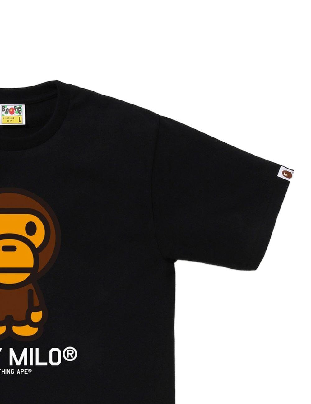 T-shirt con grafica di baby milo in nero A bathing ape - uomo 